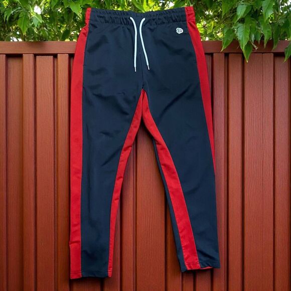 Southpole Vintage Y2K Running Track Pants Grey Red Stripe Men's Size Large - Picture 1 of 8